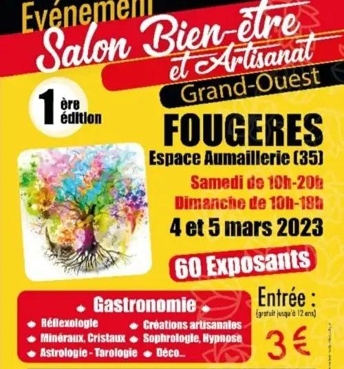 Valérie Gaudin sera présente au Salon du Bien Être à Fougères du 4 au 5 Mars 2023 